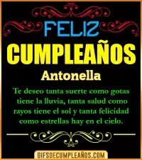 GIF Frases de Cumpleaños Antonella